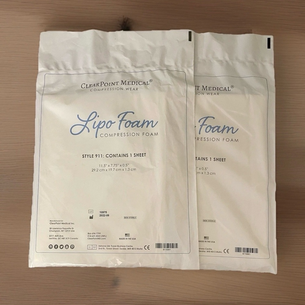 ClearPoint Medical -  Post Surgery Lipo Foam | Style 911 | NEW | 2-Pack